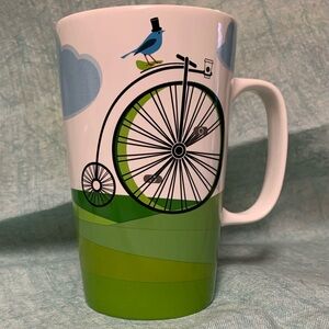 Starbucks Green Dot Collection ‘’Bird on a Bike’’ Tall coffee/tea mug